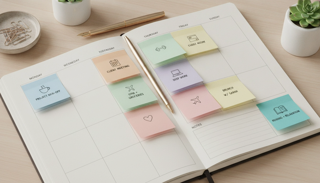 Un planning hebdomadaire visuel pour mieux organiser votre quotidien et alléger votre esprit