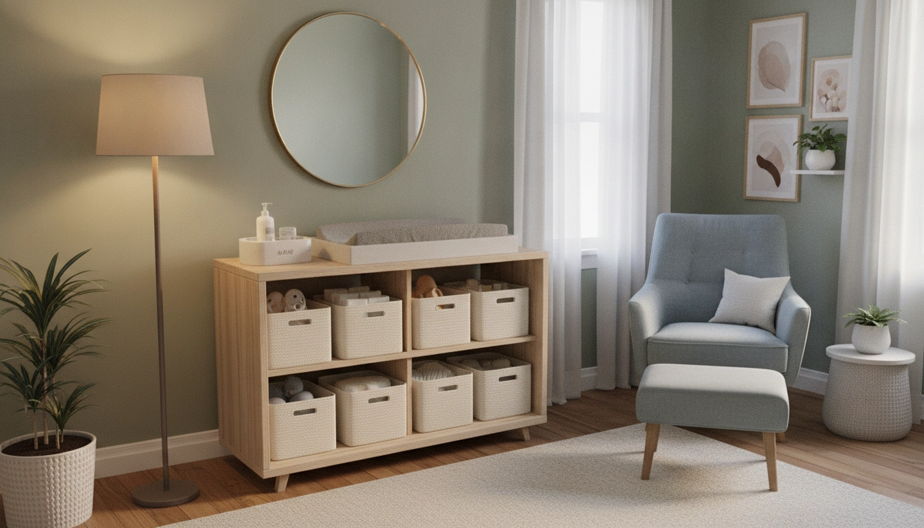 Organisation efficace pour un aménagement chambre bébé pratique et serein.