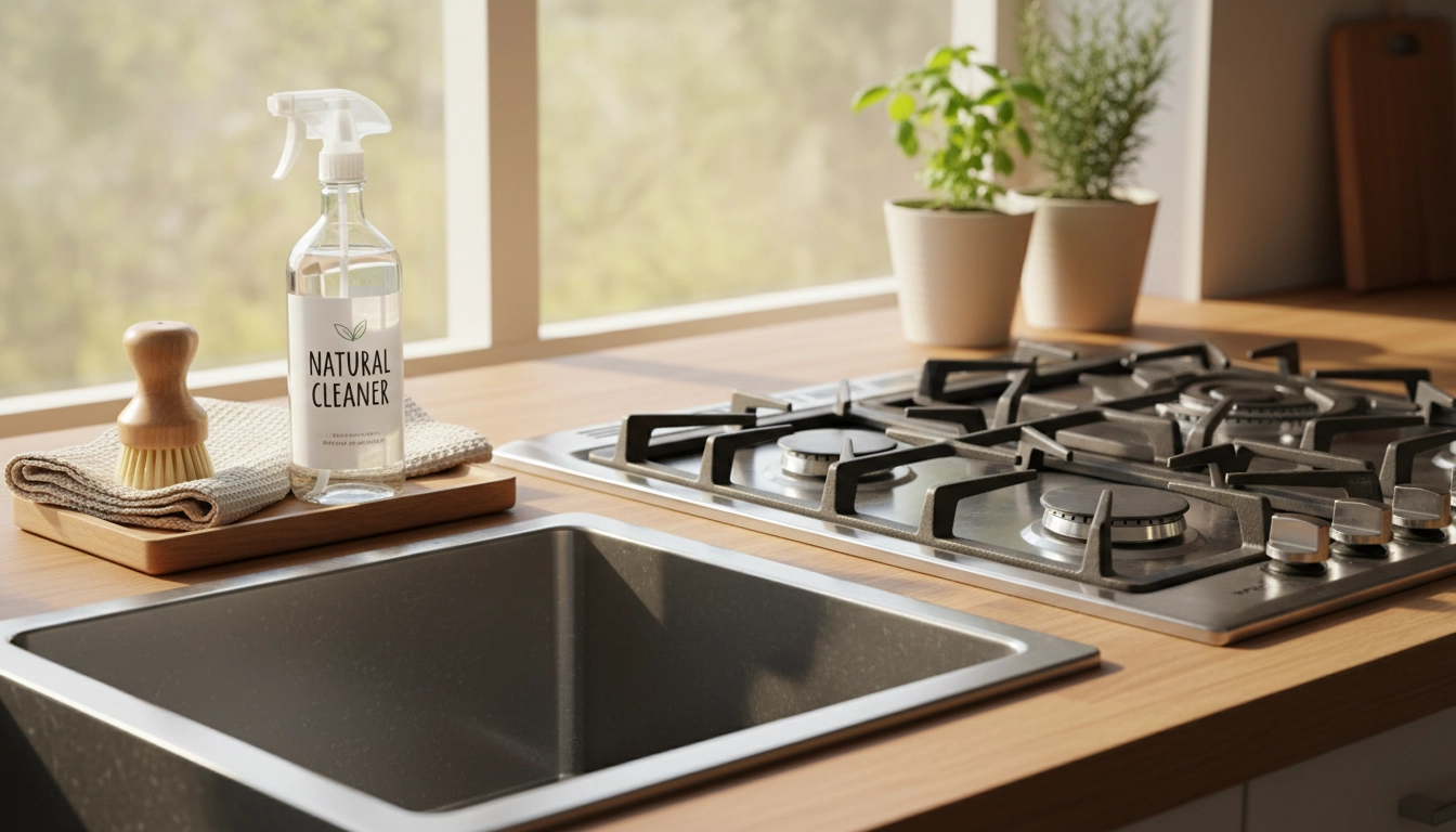 Cuisine saine et écologique entretenue grâce aux astuces de nettoyage au vinaigre blanc