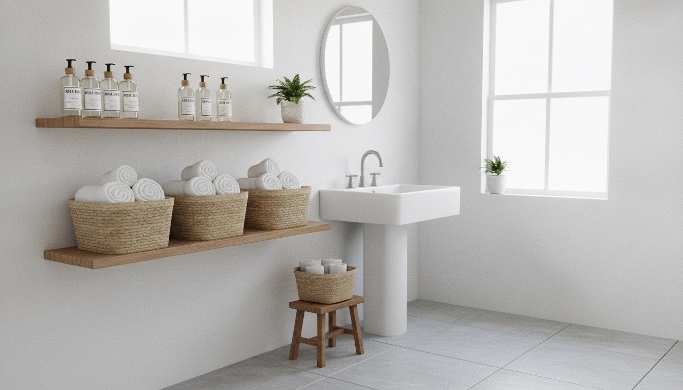 Exemple d'astuces rangement salle bain petit budget pour une pièce organisée
