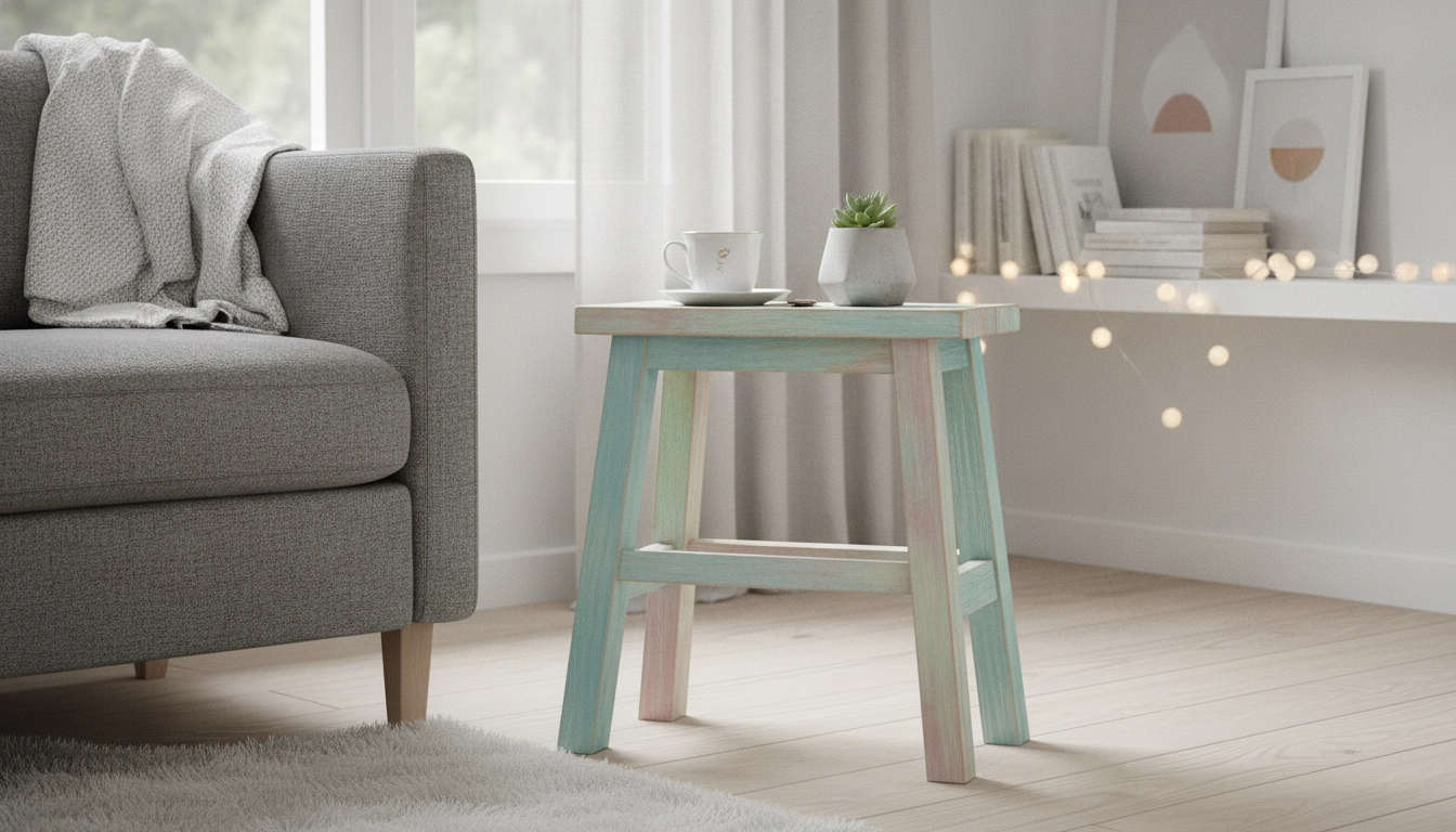 Tabouret recyclé au design scandinave pour une décoration intérieure