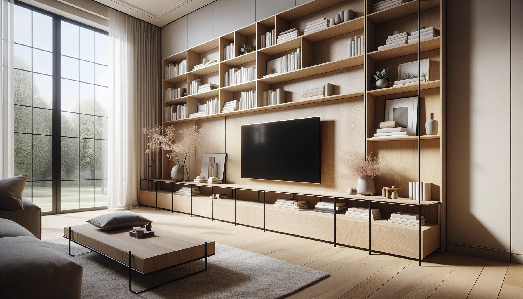 Comment choisir des meubles rangement design et fonctionnels dans un salon minimaliste scandinave