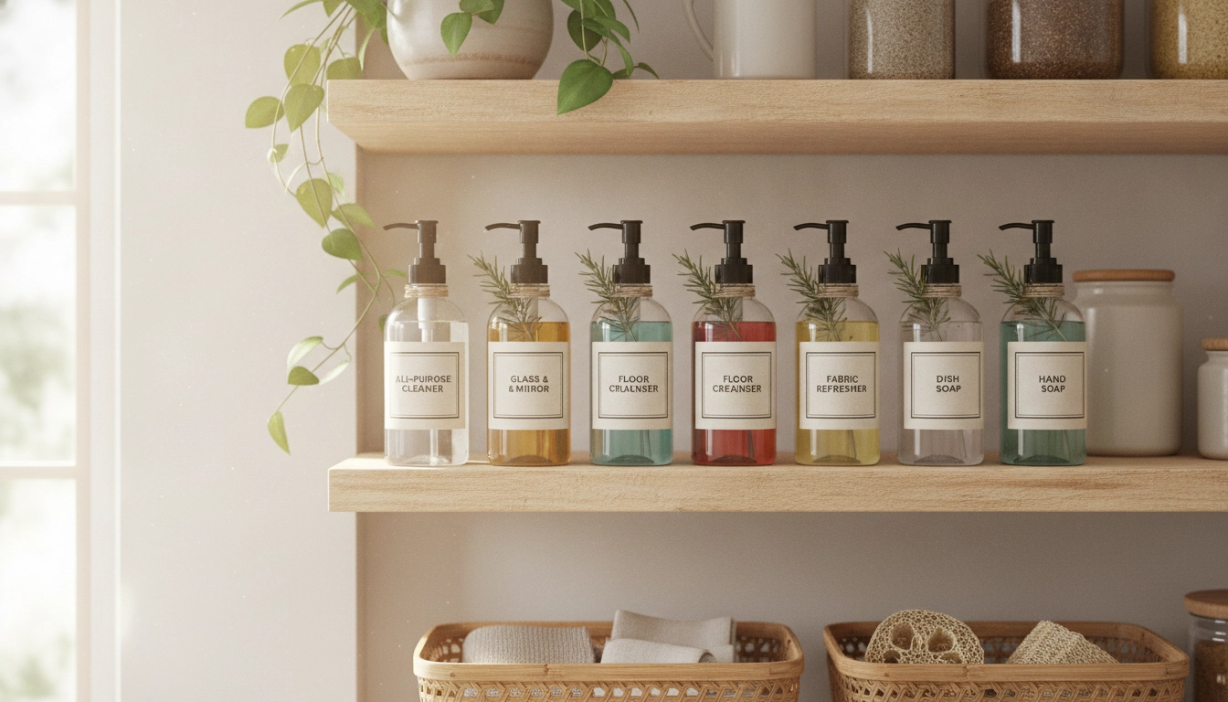 Produits naturels en bocaux pour comment débuter nettoyage zéro déchet étapes faciles