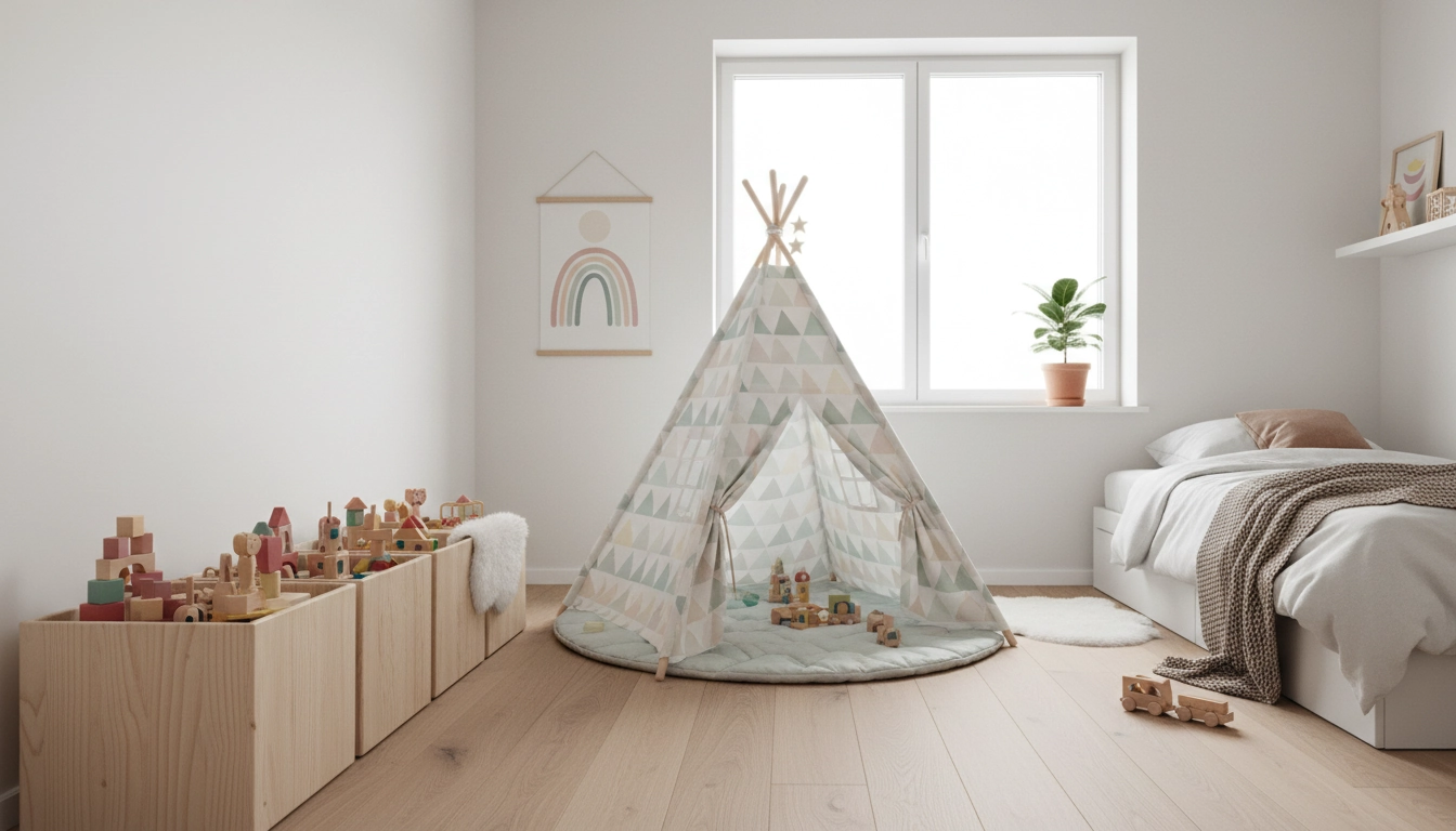 Astuces pour créer coin jeux aménagement chambre enfant avec des meubles bas