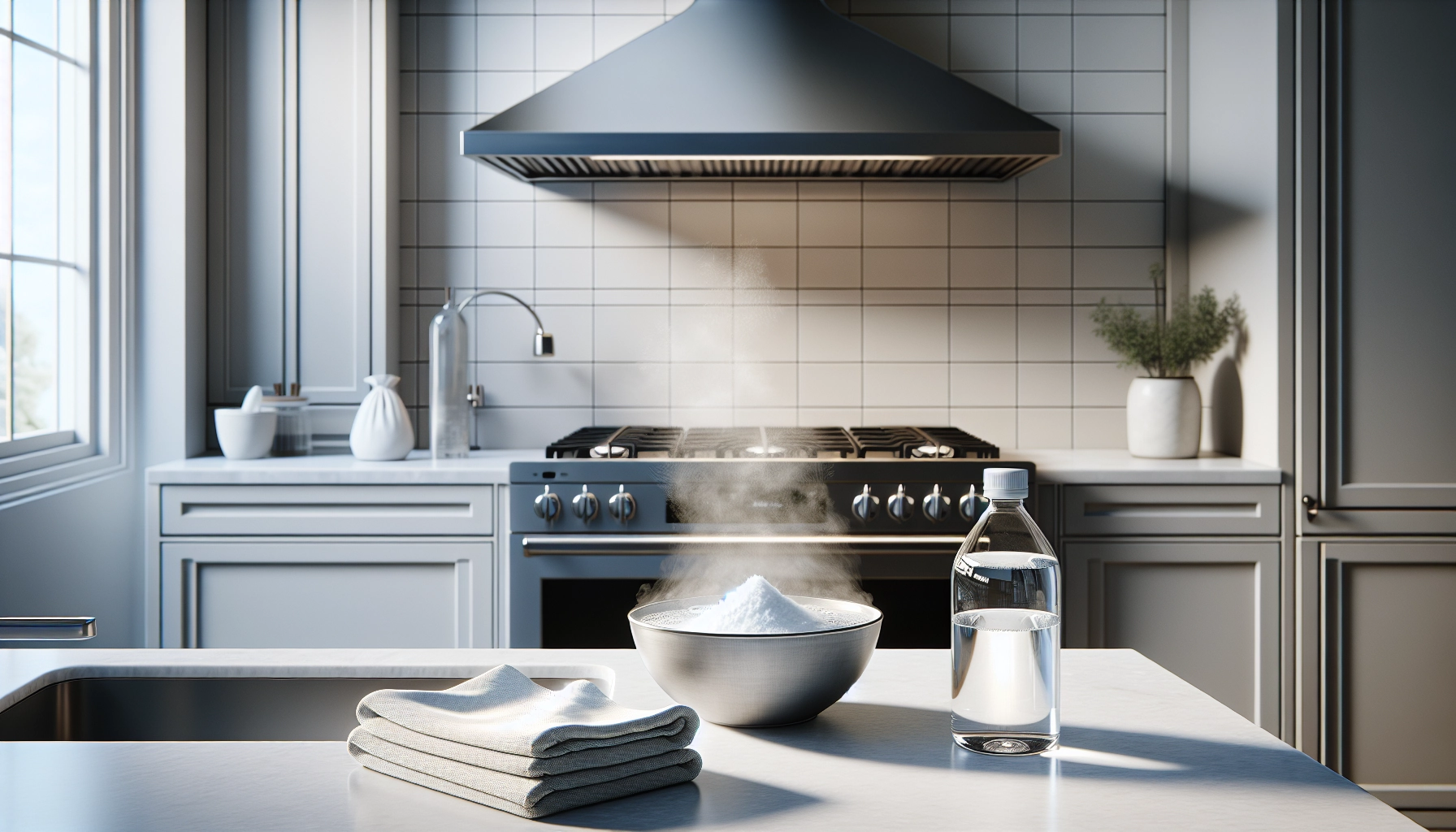 Produits naturels pour dégraisser la hotte de cuisine sans effort : bicarbonate et vinaigre blanc