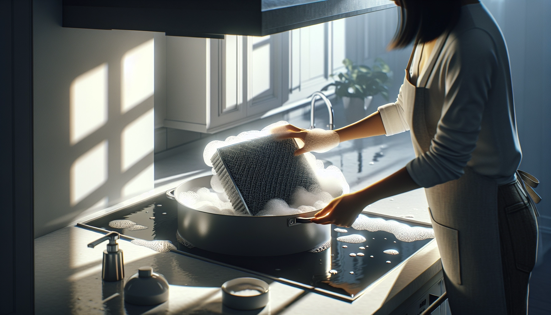 Technique pour dégraisser une hotte de cuisine sans effort grâce au trempage au bicarbonate de soude