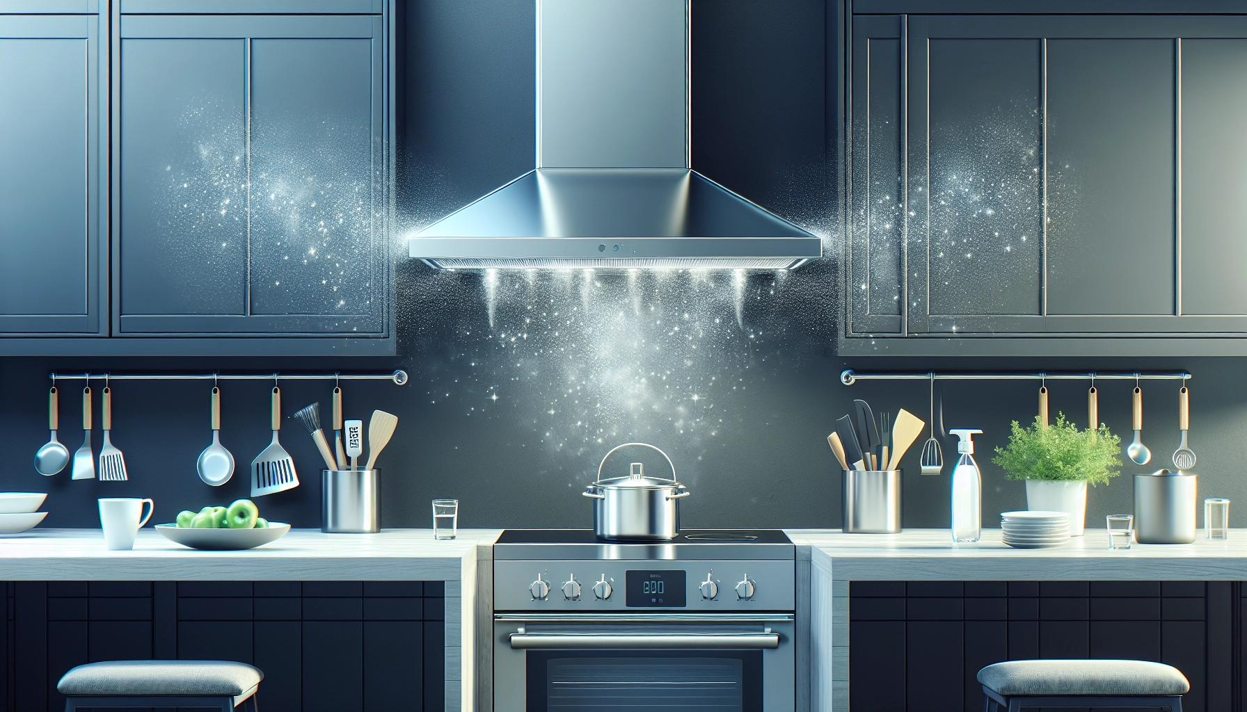 Filtres de hotte de cuisine propres après dégraissage sans effort à base de bicarbonate de soude