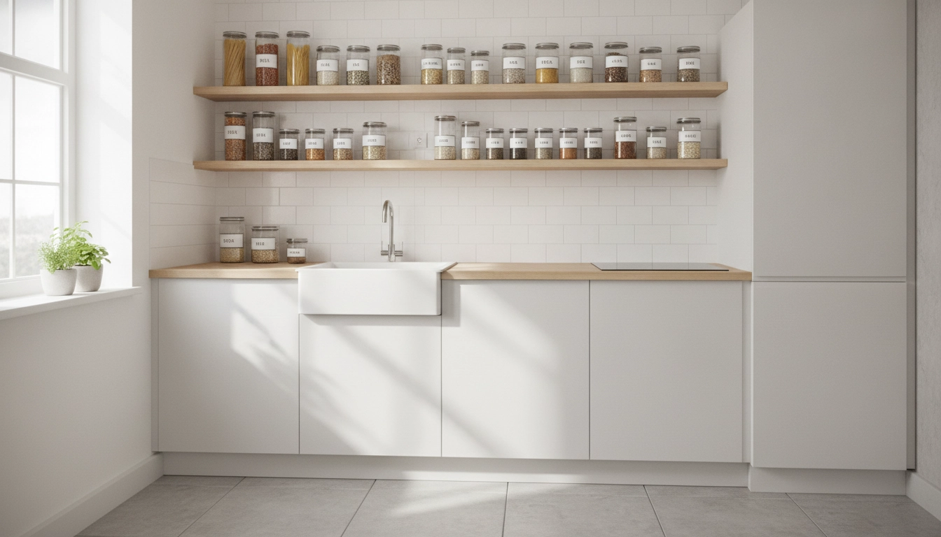 Une organisation optimale pour désencombrer petite cuisine rapidement et gagner de la place.