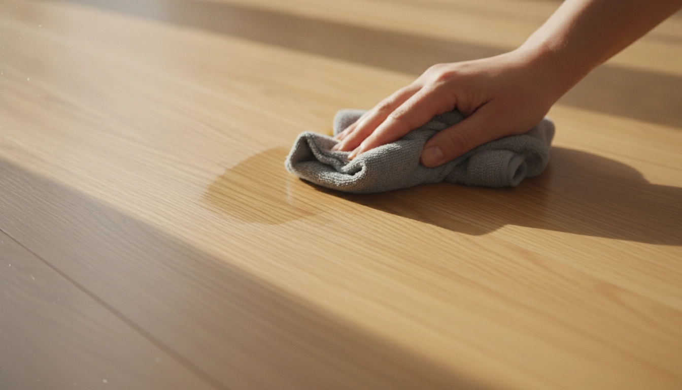 Méthode douce pour enlever taches tenaces sols parquets avec un chiffon