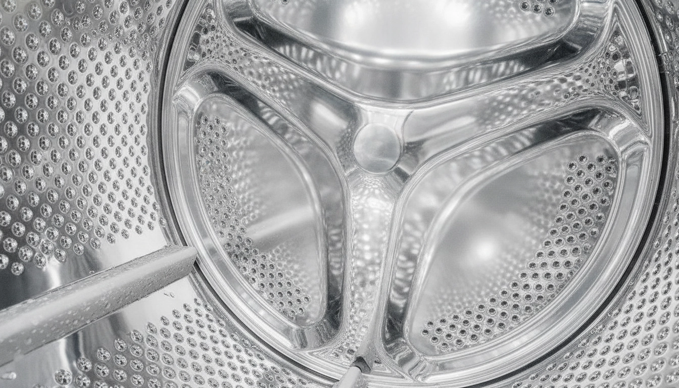 Tambour de machine à laver propre après entretien écologique