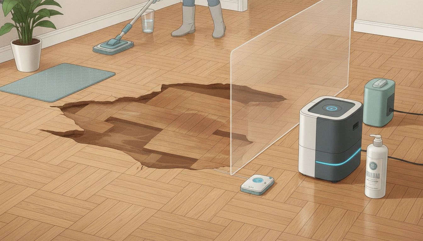 Un parquet en bois massif protégé contre l'humidité pour éviter dégâts eau parquet gonflement