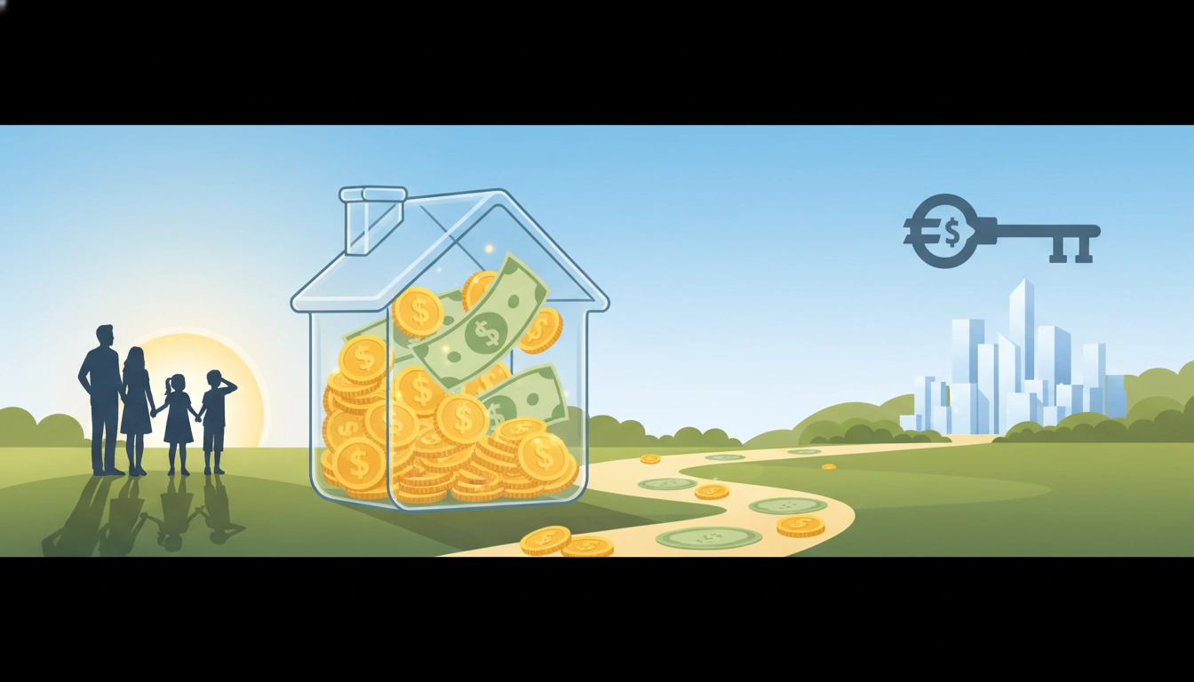 Famille réunie autour d'une table pour planifier la gestion budget familial avec des documents et une application mobile