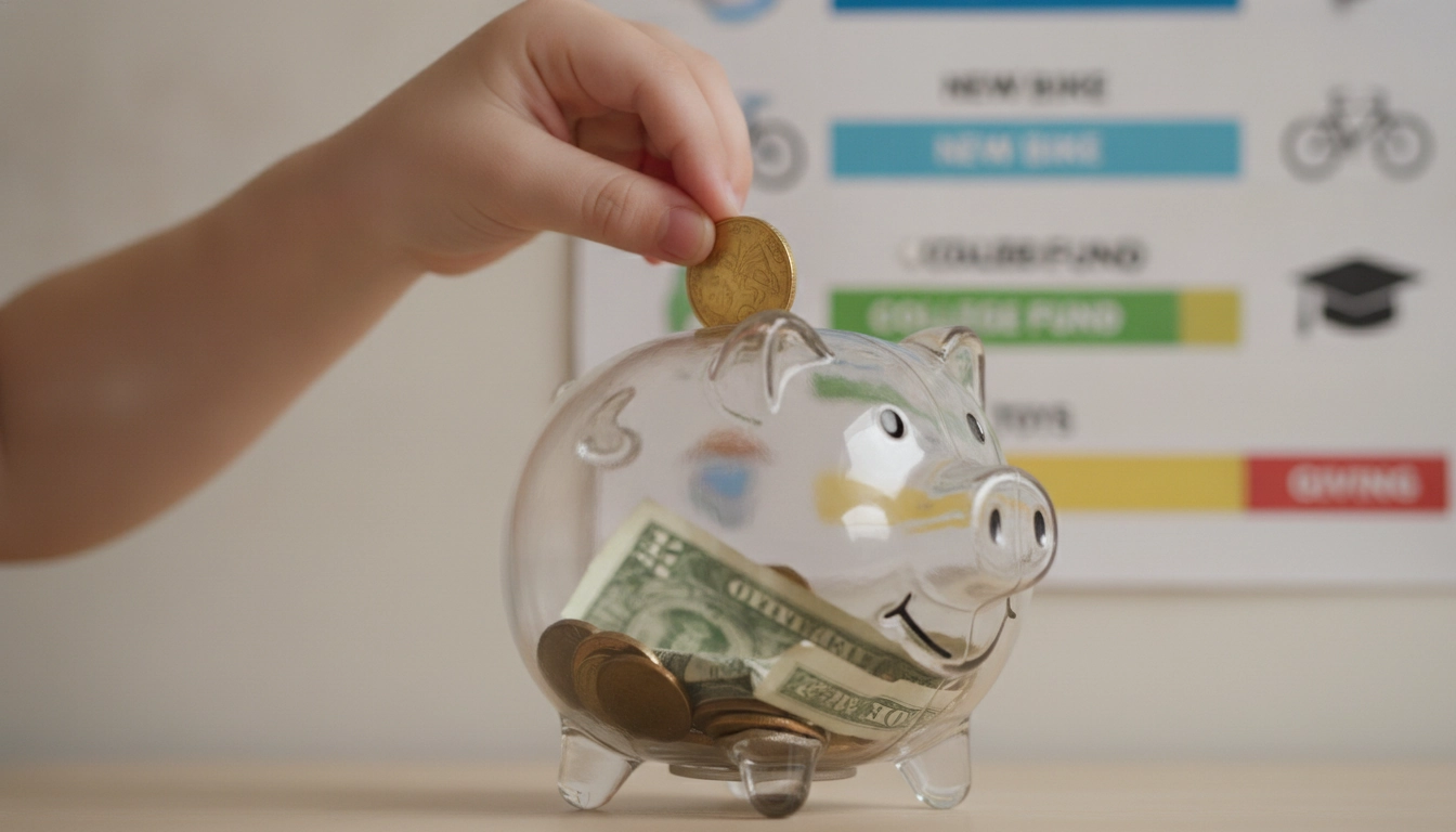 Un enfant apprend à épargner pour atteindre ses objectifs financiers
