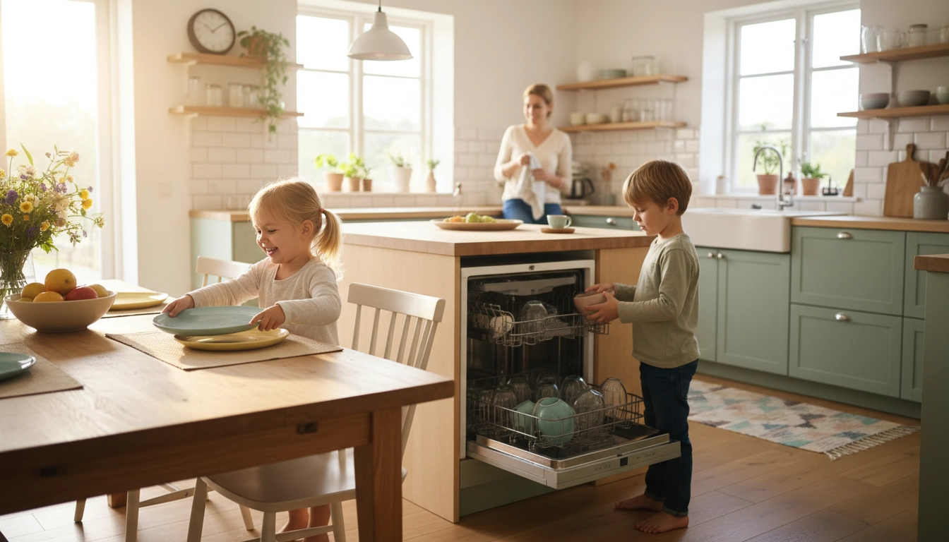 Comment impliquer les enfants dans les tâches ménagères selon leur âge dans la cuisine familiale