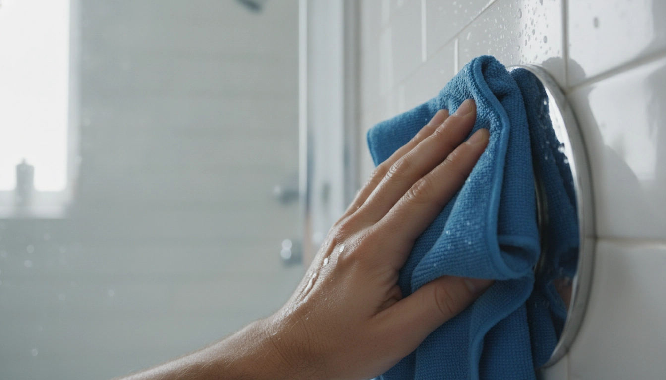 Finition impeccable grâce à la méthode nettoyage complet douche rapide