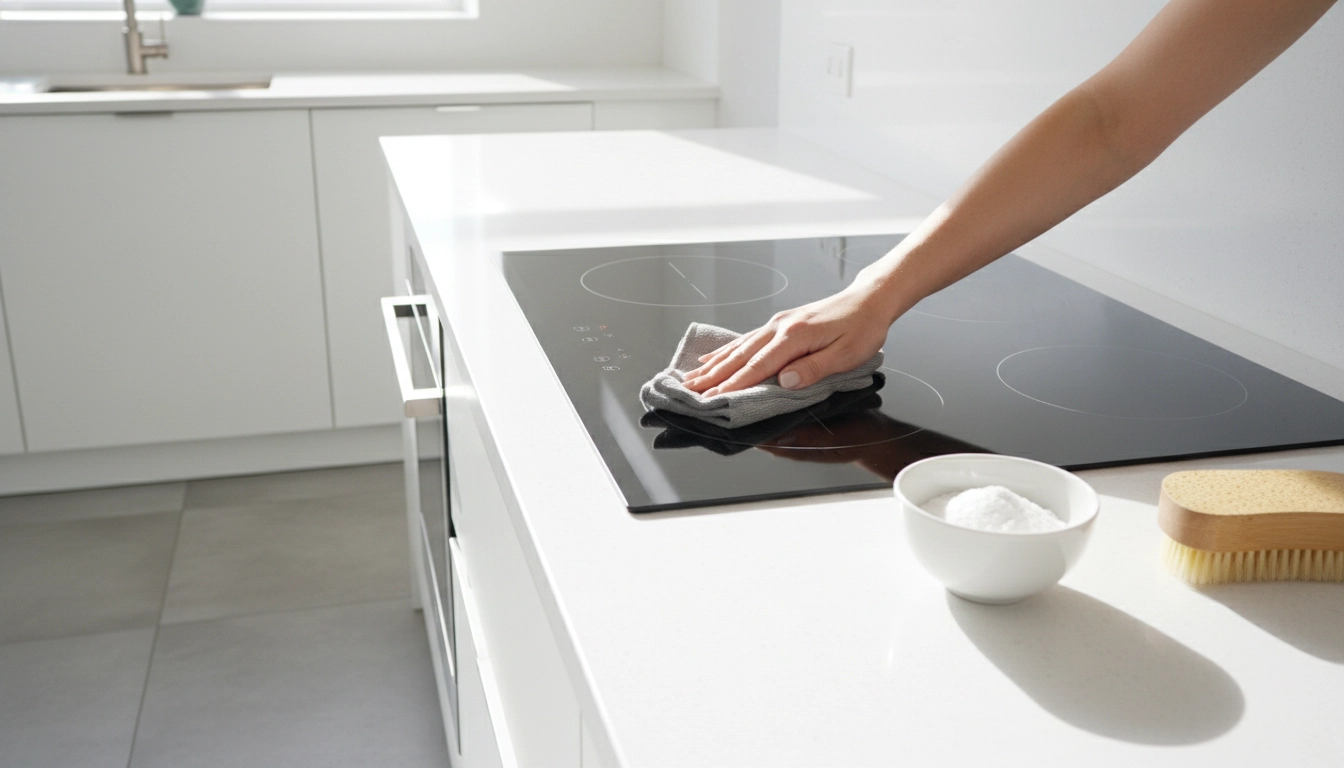 Cuisine éclatante de propreté entretenue avec des astuces naturelles et sans toxiques