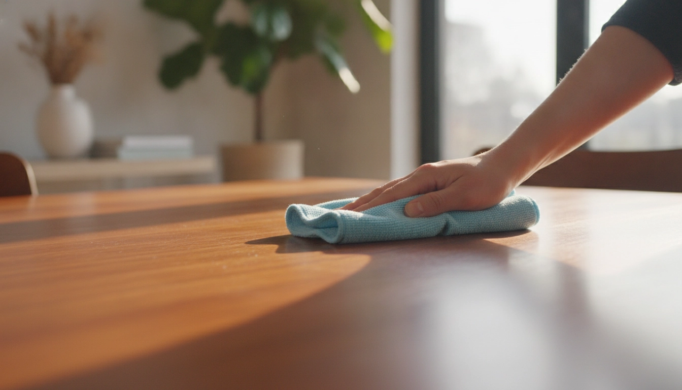 Technique douce pour un nettoyage quotidien meubles bois sans les abîmer