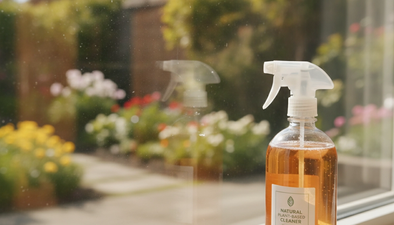 Matériel nécessaire pour nettoyer vitres sans traces vinaigre de manière efficace.