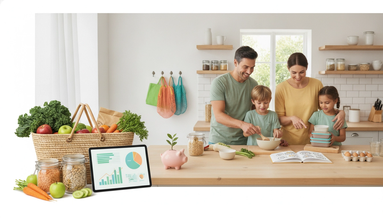 Une famille organisant ses courses pour optimiser budget alimentaire familial astuces