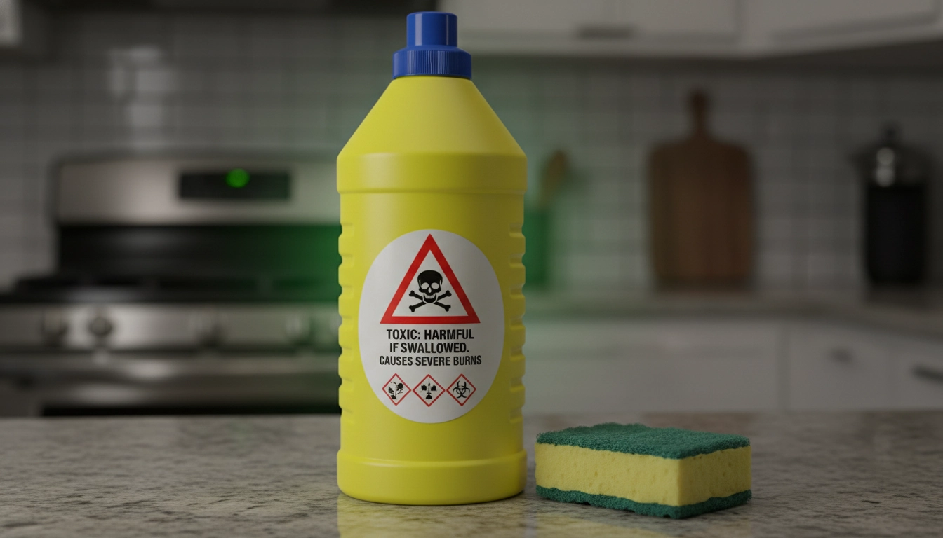 Les symboles de danger sur les produits industriels prouvent l'urgence de passer à l'entretien électroménager écologique.