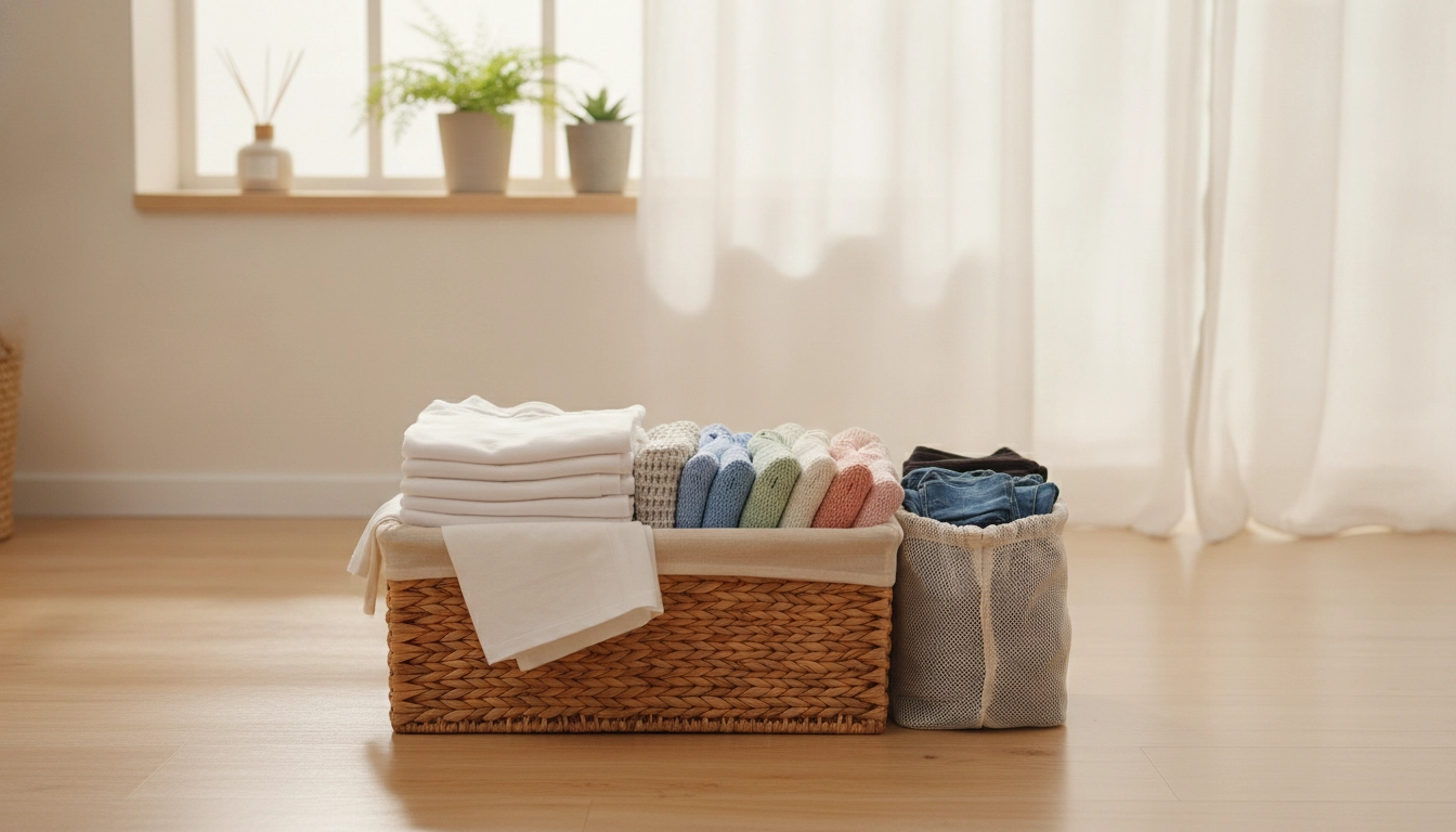 Le tri du linge, étape clé de la préparation détachage vêtements avant lavage.