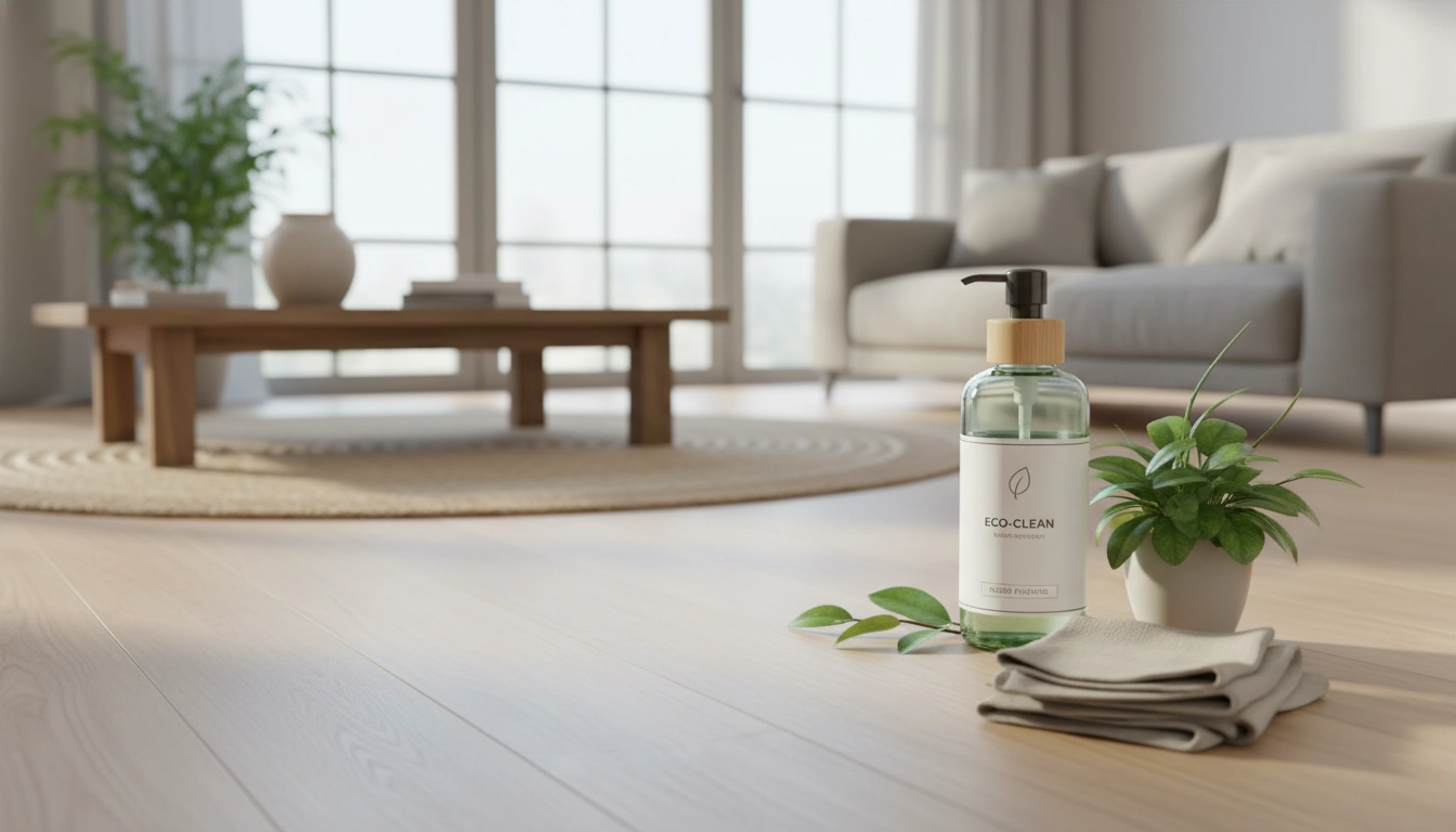 Seau en métal et brosse en bois pour un produit nettoyage sols écologiques zéro déchet