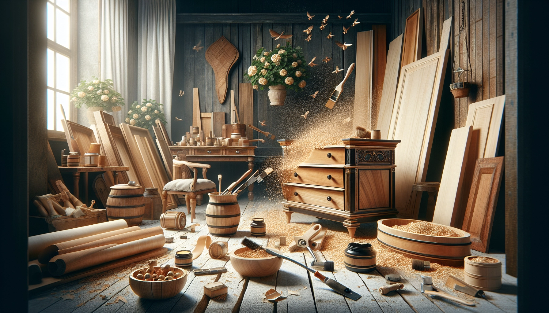 Rénovation meubles bois anciens : ponçage et restauration d'une commode en chêne