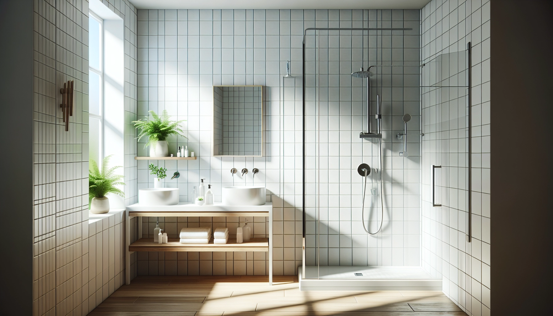 Salle de bain lumineuse et impeccable grâce à une routine nettoyage salle bain express hebdomadaire